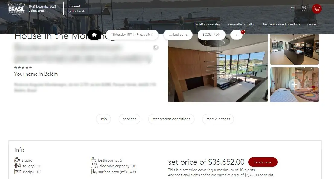 Plataforma oficial hospedagens COP 30