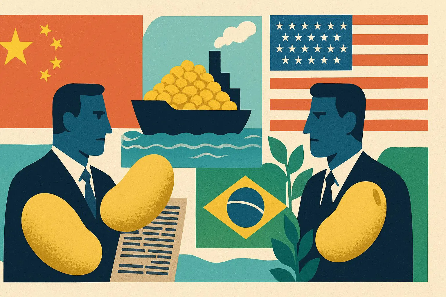 Disputa pelo mercado bilionário de soja chinês entre Brasil e EUA entra em novo capítulo com pressão de Trump para Pequim quadruplicar as compras da commodity americana