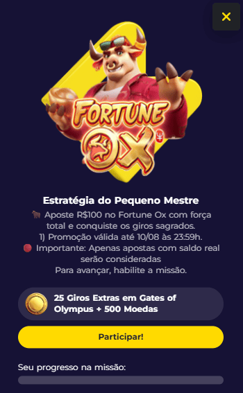 bônus fortune ox multibet