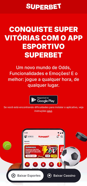 Página do app da Superbet no site oficial