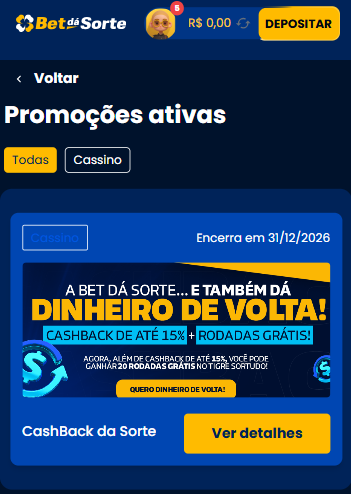 cashback no fortune rabbit betdasorte