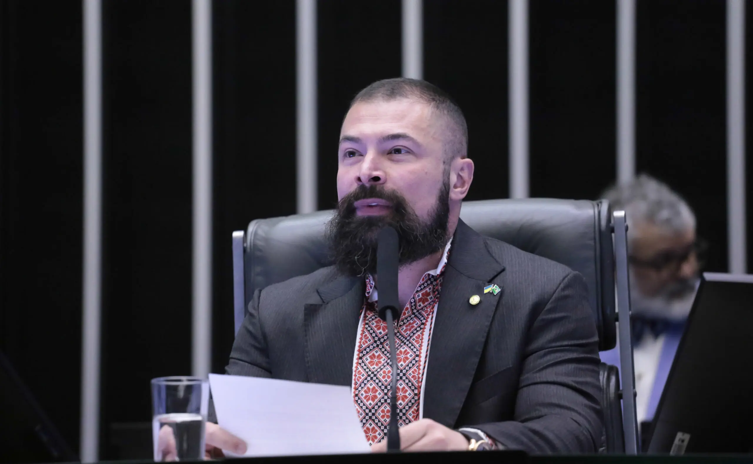 Deputado Paulo Bilynskyj (PL-SP) em homenagem ao Dia Nacional da Ucrânia na Câmara dos Deputados