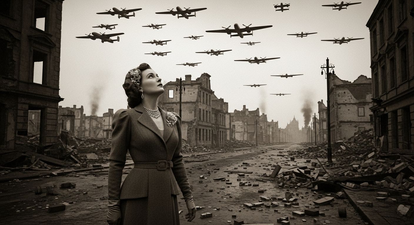 Artigo cita mulher que, quando criança, entrava em pânico ao ouvir um avião. Ela diz ter lembranças de viver na Alemanha, em tempo de guerra.