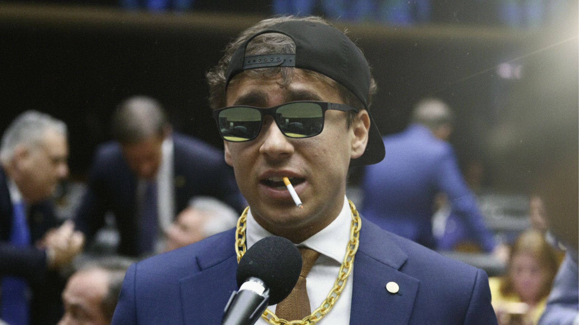 Nikolas Ferreira na versão thug life.