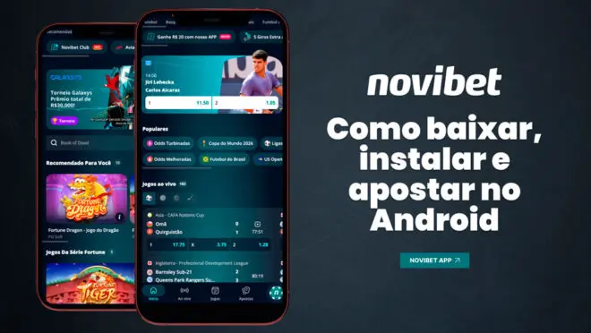 Schermata dell app Novibet mobile che mostra l interfaccia utente su smartphone