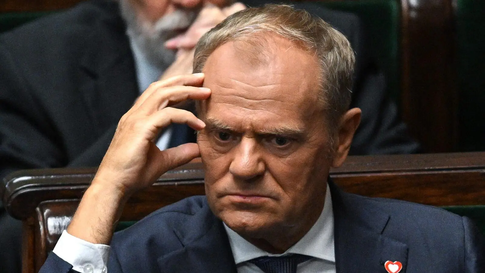 Novo primeiro-ministro da Polônia, Donald Tusk, durante cerimônia de posse em 6 de agosto.