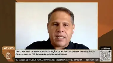 No Café com a Gazeta, Tagliaferro confirma denúncia de fraude de Moraes e diz que decisões partiram de reportagens.