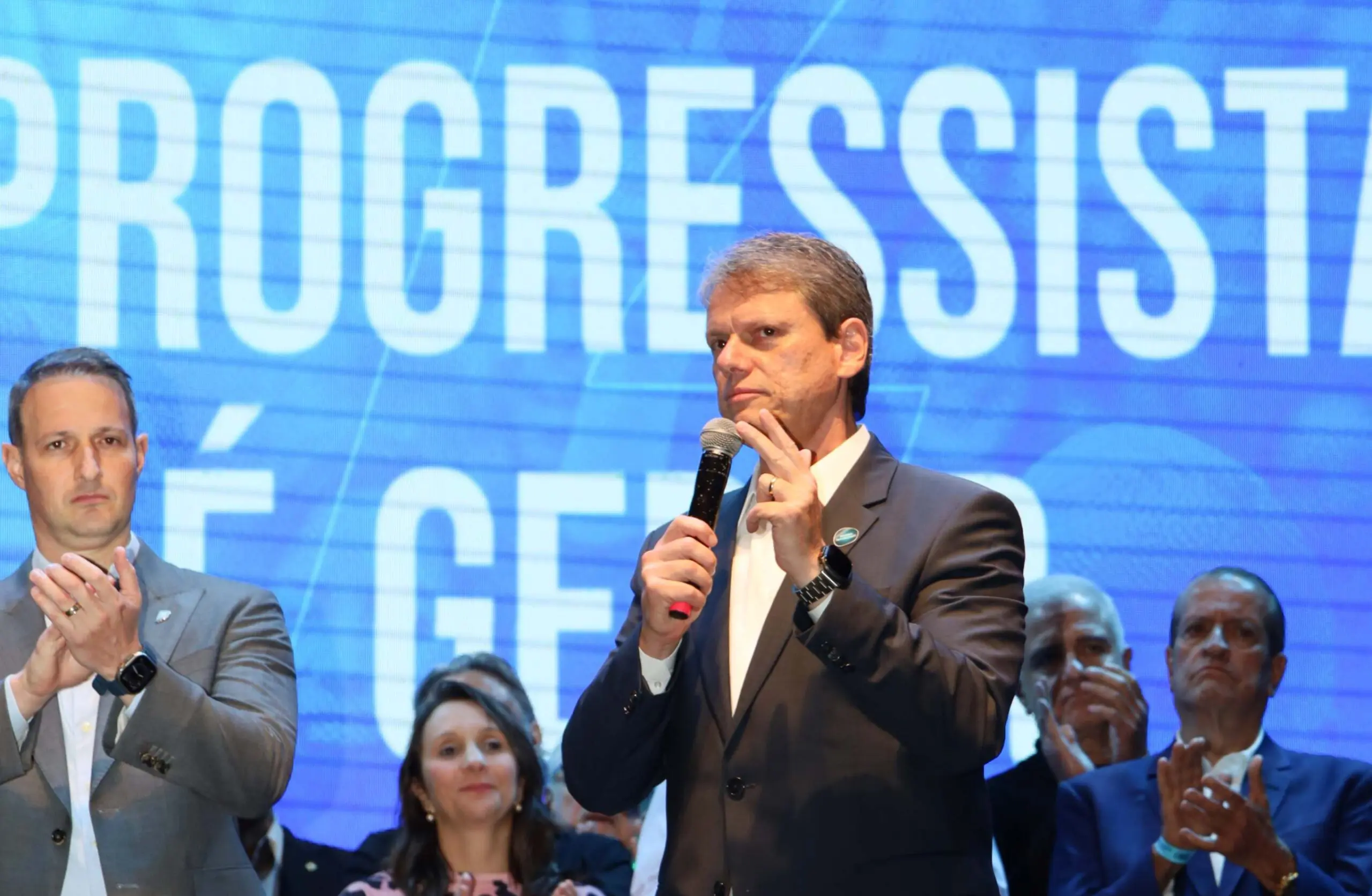 Tarcísio em evento do Progressistas