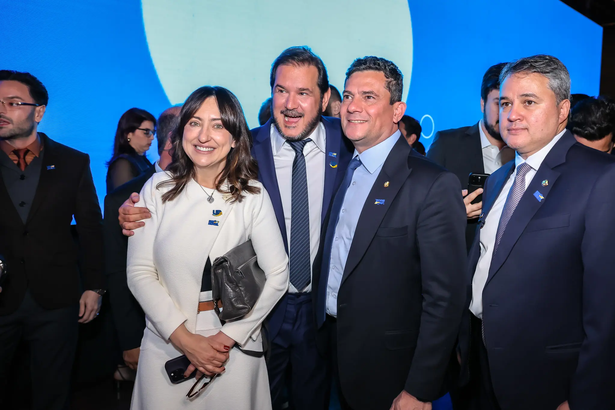 Rosangela, Rueda e Moro, todos do União Brasil.