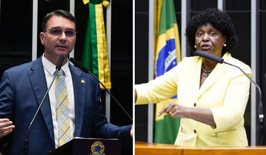 Flávio Bolsonaro (PL) e Benedita da Silva (PT) são os mais citados na disputa ao Senado pelo RJ, em pesquisa de intenção de voto do Instituto Gerp.