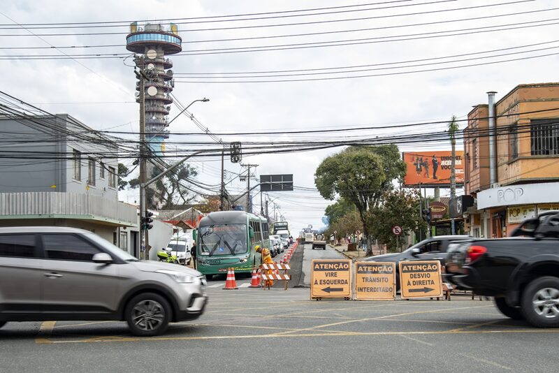 Obras do novo Inter 2 avançam por todas as regiões de Curitiba; na imagem, o cruzamento da Av. Manoel Ribas com a Rua Jacarezinho