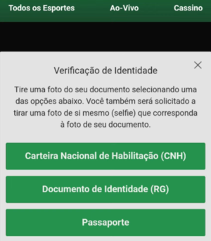 Verificação de identidade da bet365
