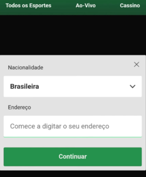 Fim do cadastro na bet365