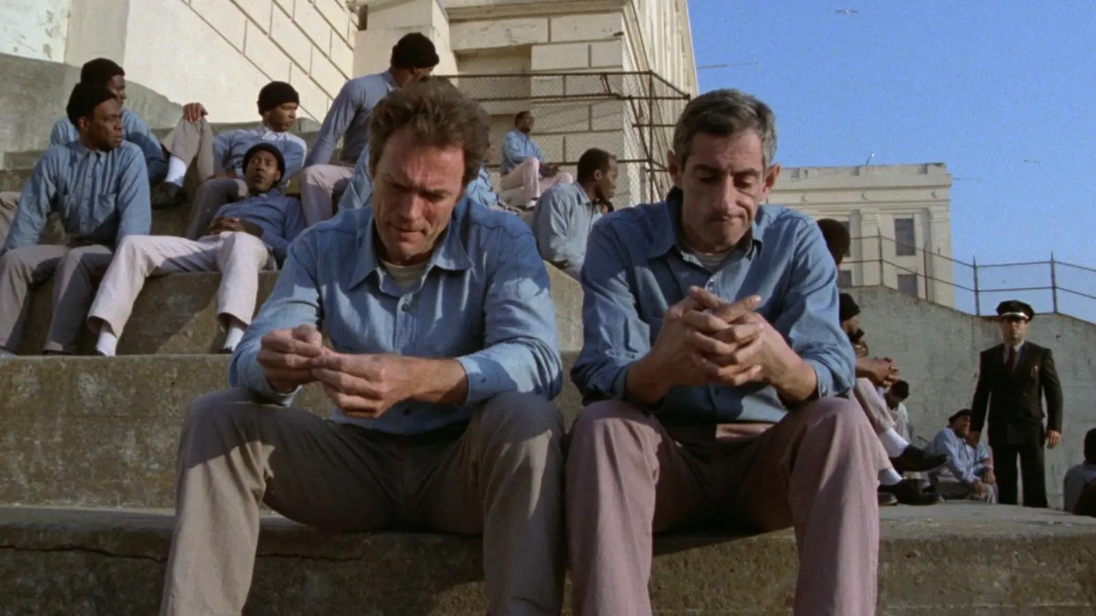 Clinton Eastwood é o protagonista em Fuga de Alcatraz, filme que é referência do gênero.