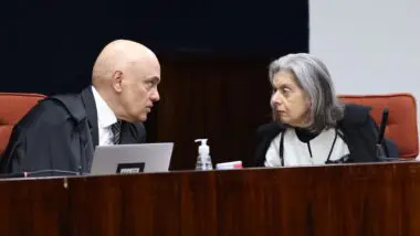 Os ministros Alexandre de Moraes e Carmen Lúcia: eventual condenação de Bolsonaro tende a acirrar tensões entre EUA e Brasil.