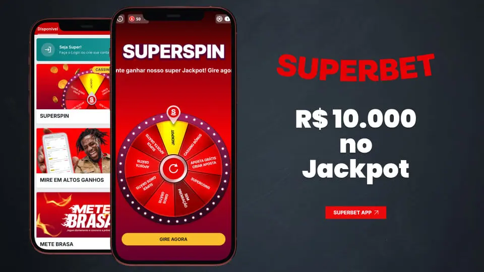 Jackpot Superbet: tela do SuperSpin com opções de prêmios para apostadores