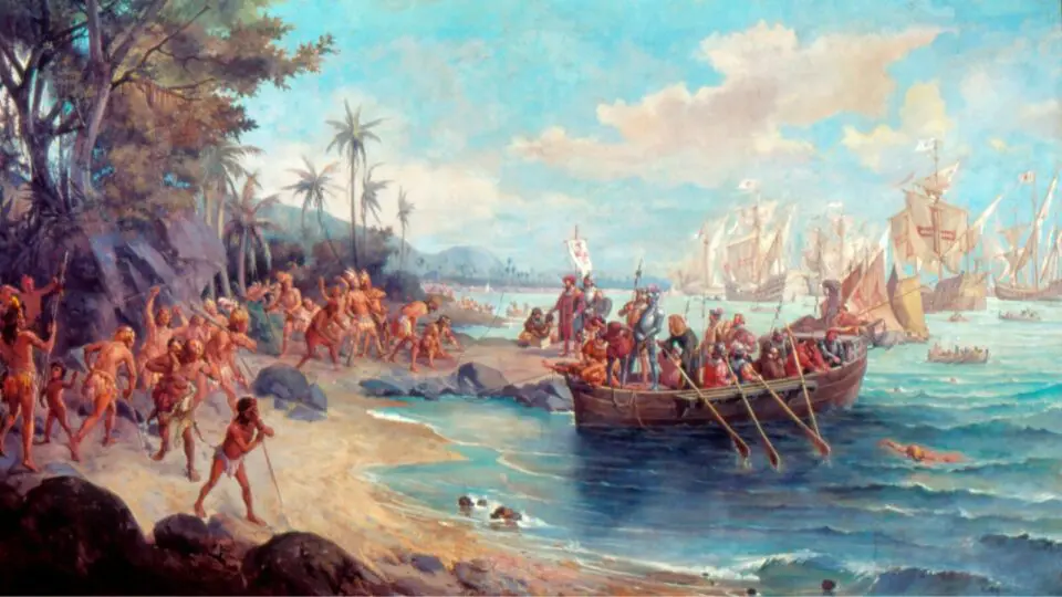 "O Descobrimento do Brasil", de Oscar Pereira da Silva (1900);