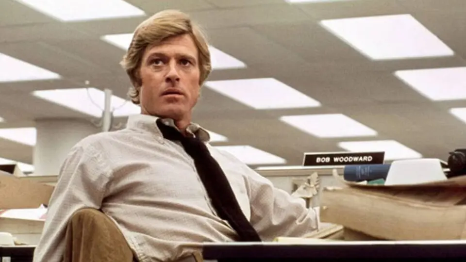 Robert Redford em cena de "Todos os Homens do Presidente"