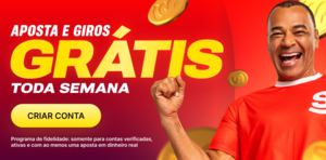 Captura de tela da Apostas Grátis Toda Semana, ativas com o código Superbet