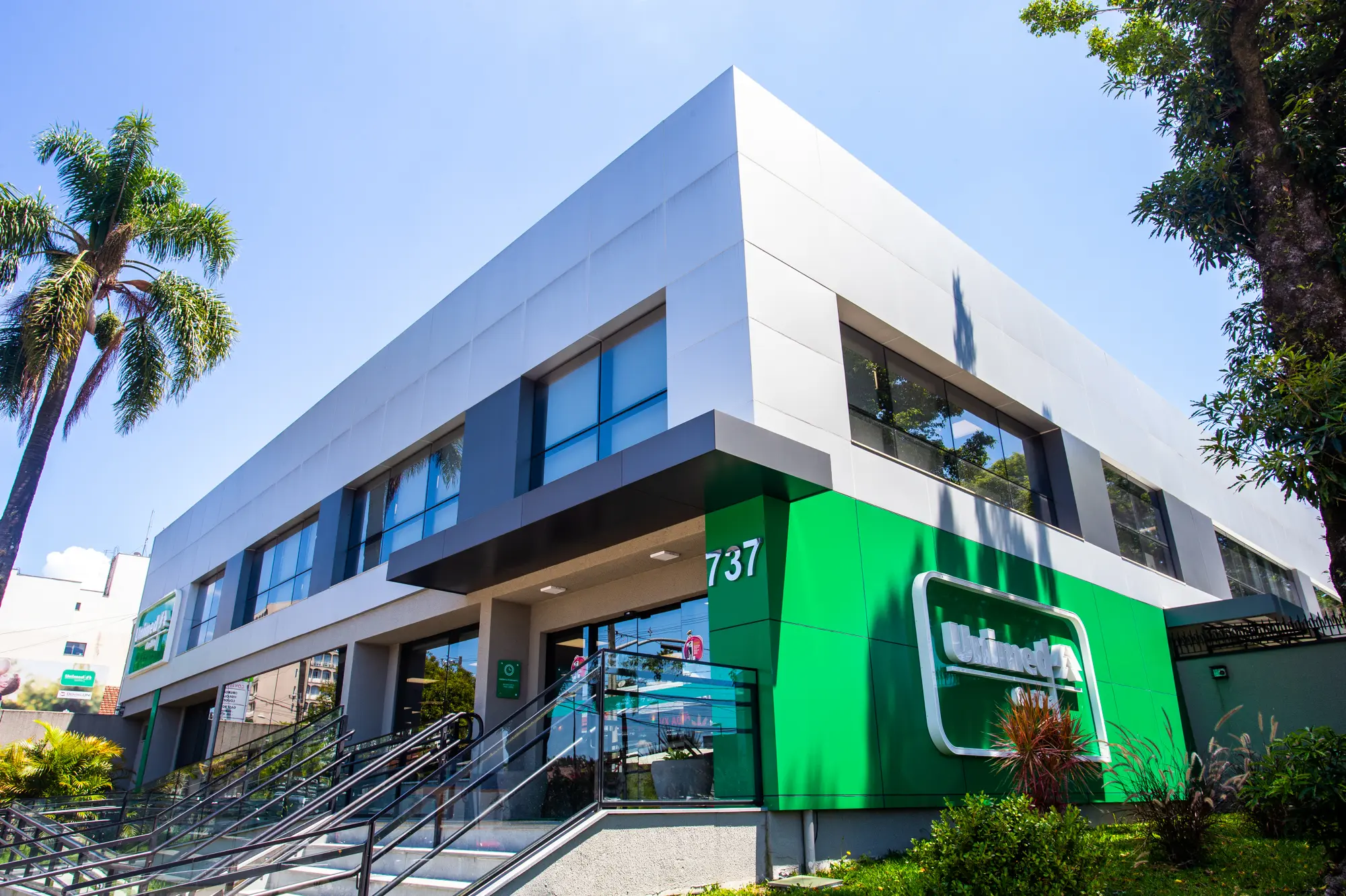 Sede da Unimed Curitiba: um ambiente que reflete o cuidado e a cooperação que tornam a cooperativa uma das melhores para se trabalhar. 