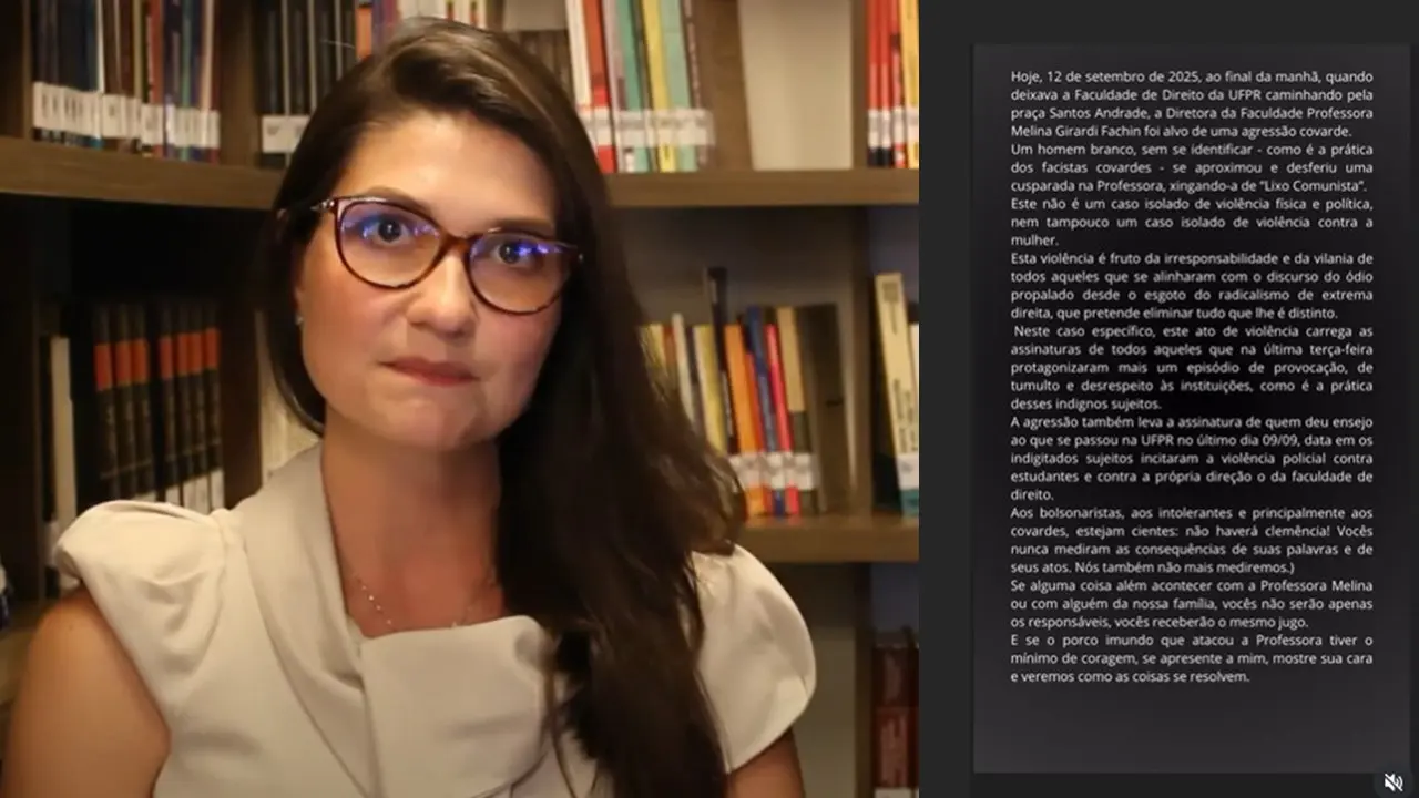 Marido de Melina Fachin, diretora da Faculdade de Direito da UFPR e filha do ministro do STF, relatou nas redes sociais que ela teria sofrido insultos na mesma semana em que estudantes e ativistas expulsaram palestrantes conservadores da universidade