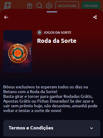 roda da sorte betano