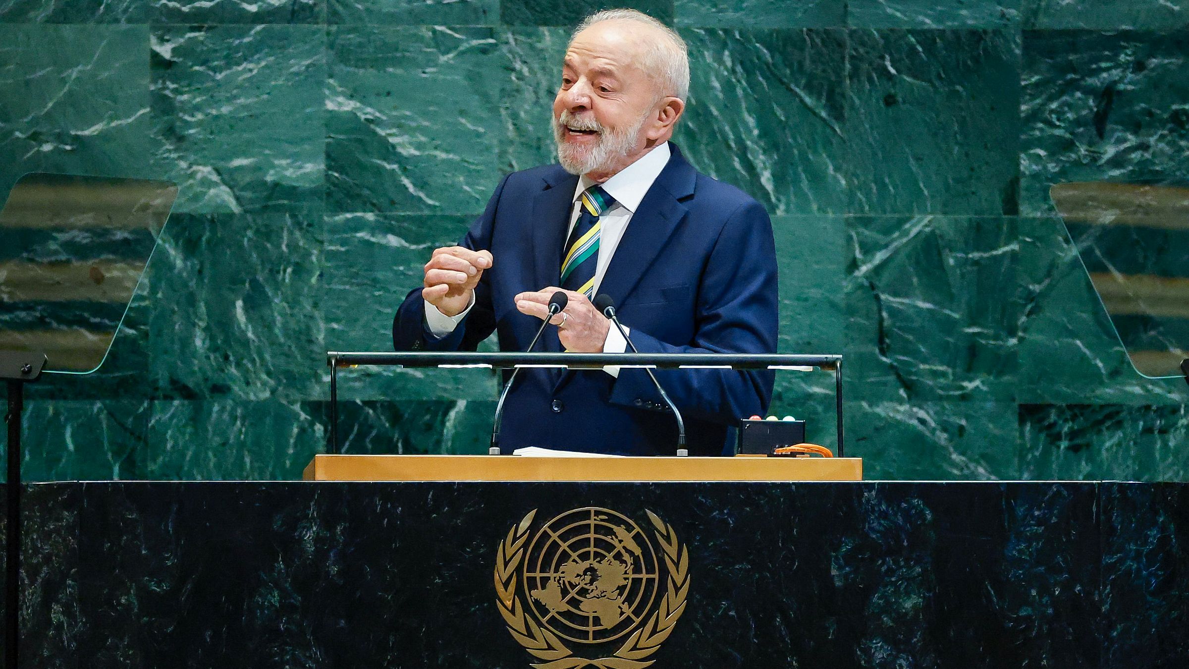 Lula discursa na abertura do Debate Geral da Assembleia Geral da ONU, em Nova York.