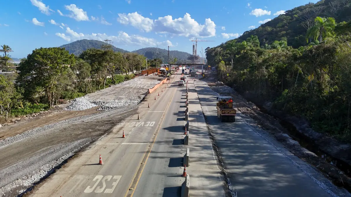 Com 73% dos trabalhos concluídos, obras da Ponte de Guaratuba avançam; previsão de entrega é para abril de 2026