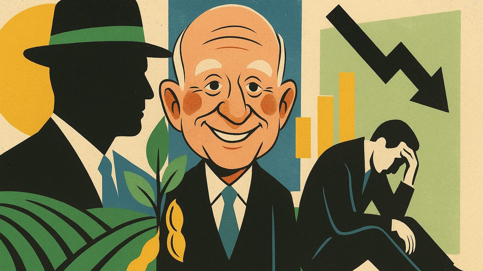 Olacyr de Moraes, o Rei da Soja: empresário nascido no interior paulista revolucionou a agricultura brasileira no Cerrado, mas terminou a vida com dívidas estimadas em US$ 1 bilhão.