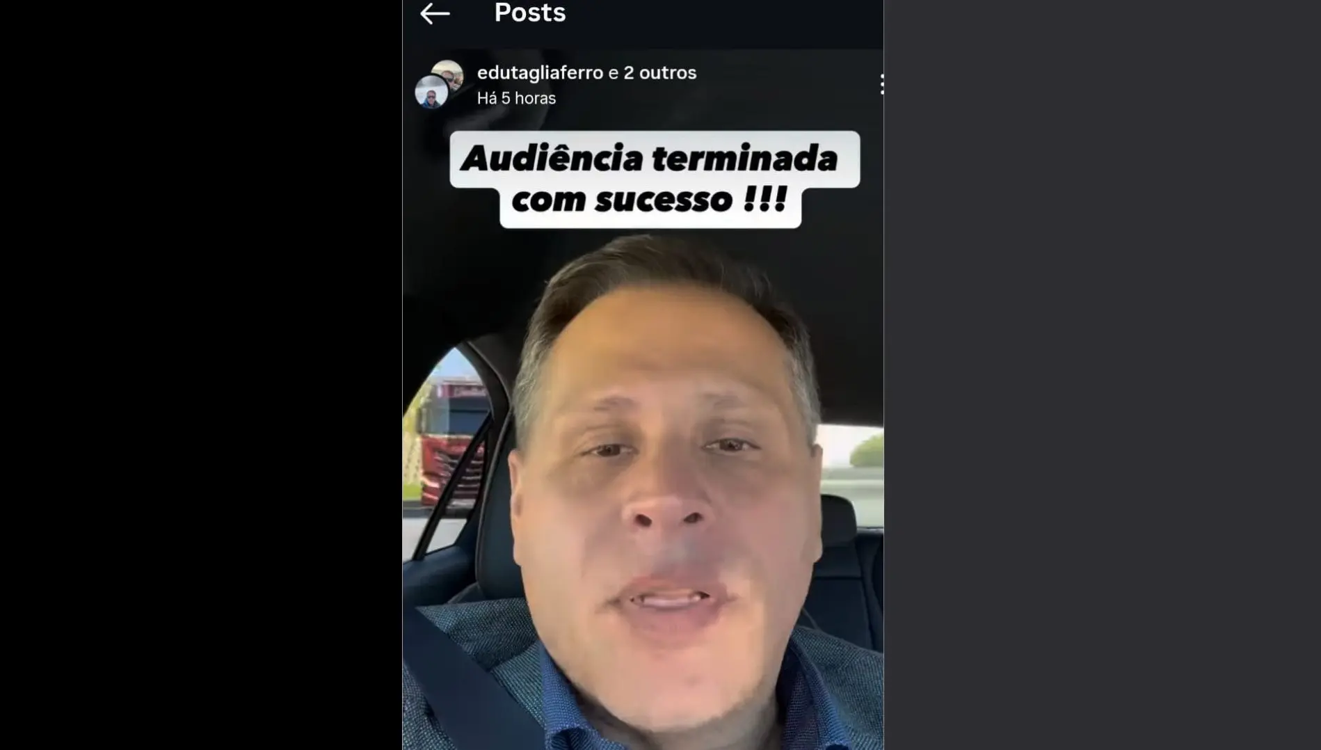 Tagliaferro comemora audiência