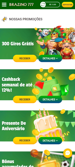 Tela inicial Brazino