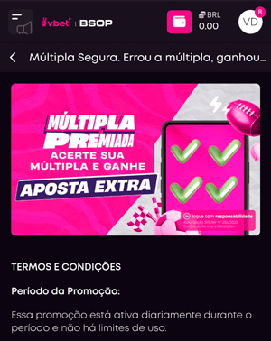 Página da oferta Múltipla Premiada na VBET
