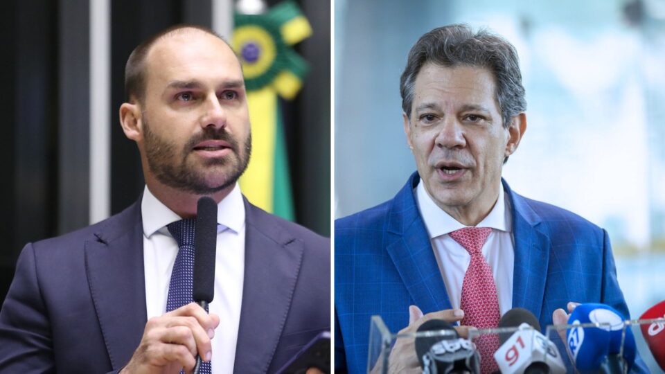 Eduardo Bolsonaro e Fernando Haddad lideram pesquisa para o Senado por São Paulo