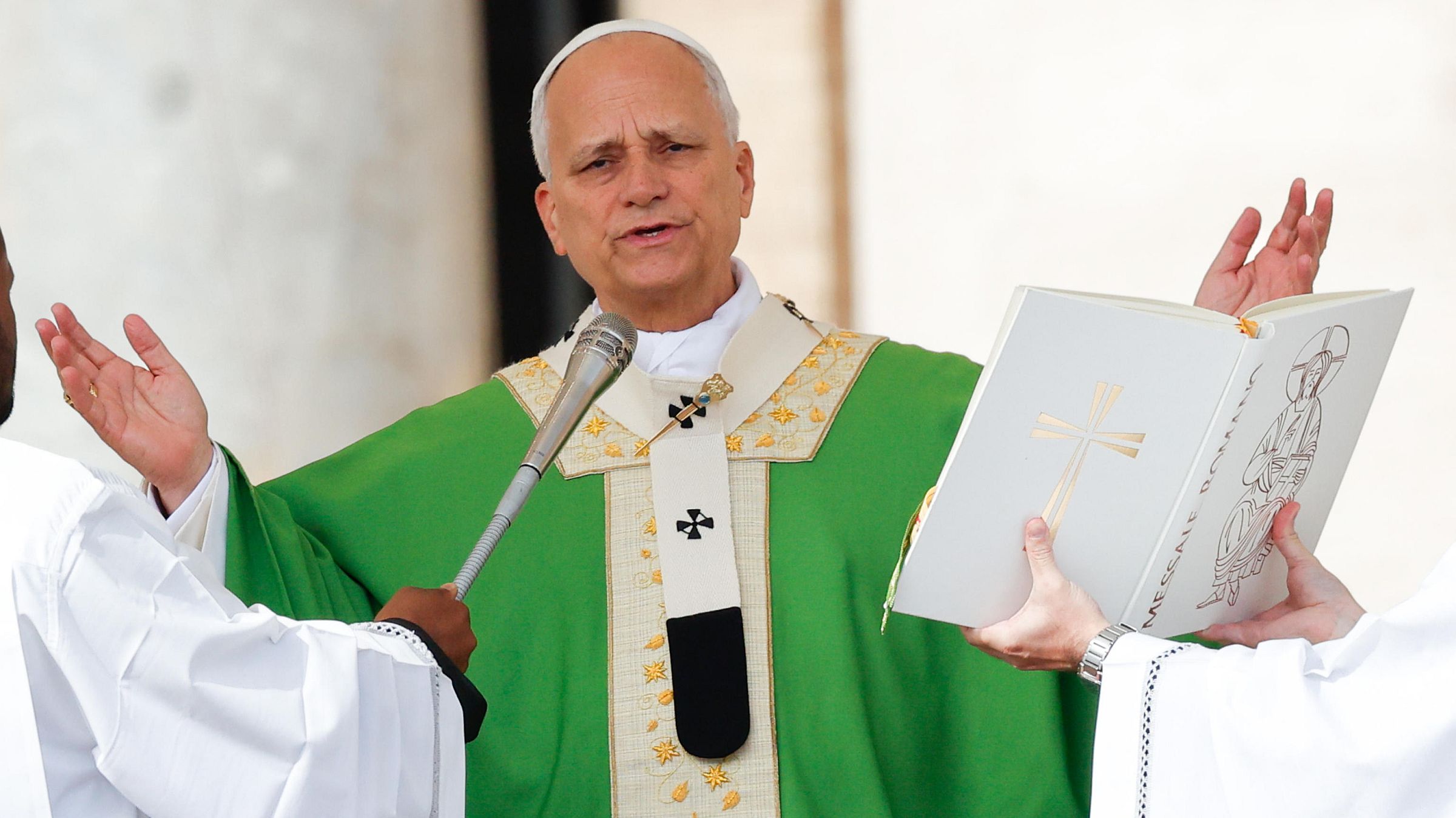 Leão XIV celebra missa no Jubileu da Espiritualidade Mariana, em 12 de outubro.