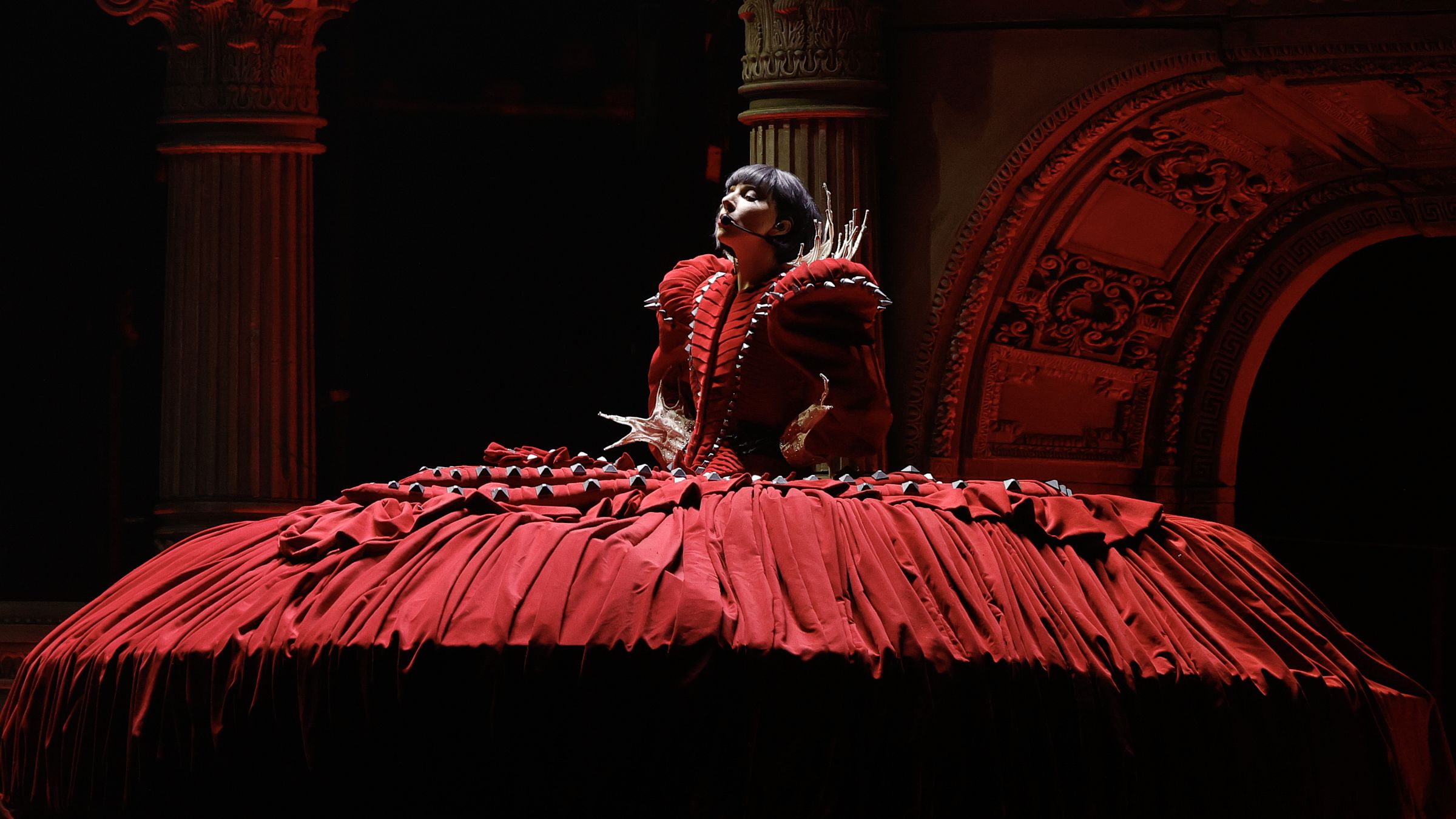 Lady Gaga em ensaio para o show que fez na Praia de Copacabana, no começo de maio de 2025.