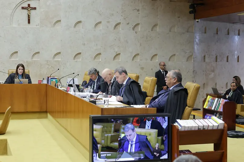 plenário do Supremo Tribunal Federal, em sessão de 16 de outubro. Voto do ministro Flávio Dino tem maioria para impedir estatais de pedirem falência ou recuperação judicial.