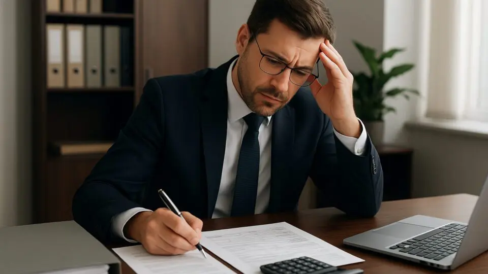 Ambiente de trabalho de um cartório: gestão contábil e financeira feita com precisão e foco na conformidade.