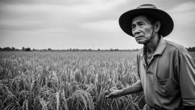 agricultor preocupado