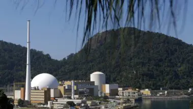 Centrais nucleares de angra 1 e 2, em 2019.