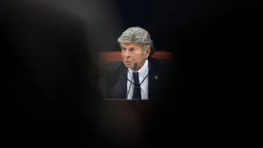 Saída adiada: Luiz Fux durante julgamento do núcleo 4. O ministro quer sair da Primeira Turma do STF, mas não antes de julgar os núcleos 2 e 3.