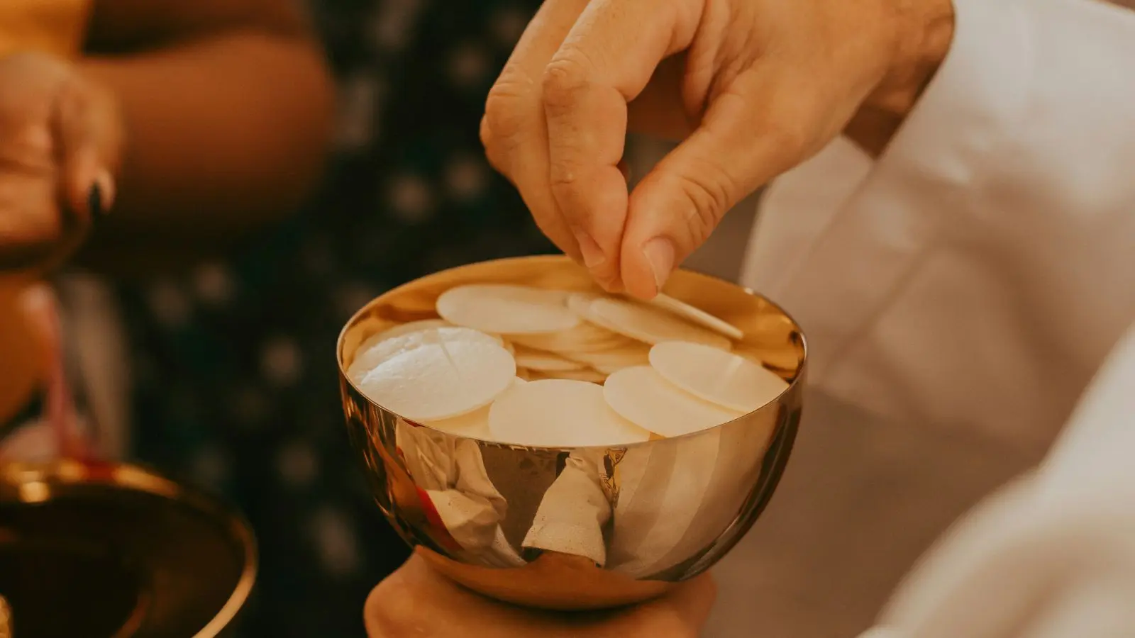 Pães de comunhão, utilizados na Igreja Católica.