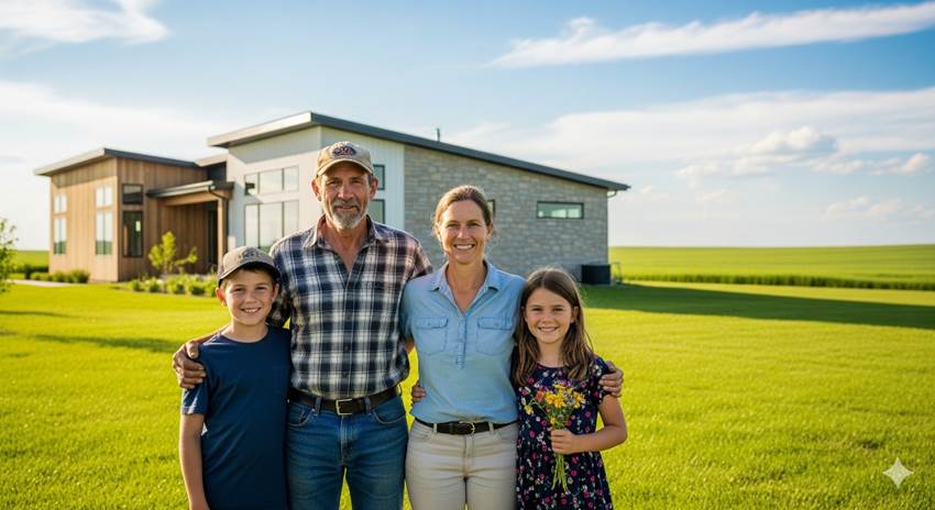 O verdadeiro fruto da terra: a família. No campo, cada conquista é compartilhada, e o legado do trabalho duro floresce em gerações.