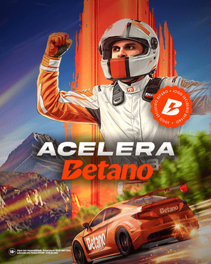 Arte oficial do Acelera Betano
