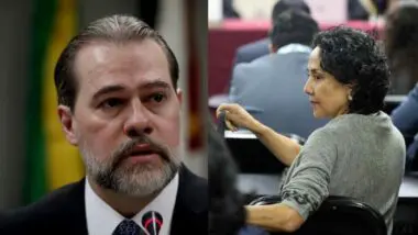 Ministro Dias Toffoli e ex-primeira-dama do Peru, Nadine Heredia.