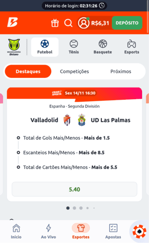 Esportes disponíveis na Betano