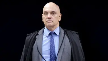 Moraes em julgamento do núcleo 3, na primeira Turma do STF.