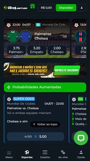 Print da Plataforma de 5 reais Br4Bet