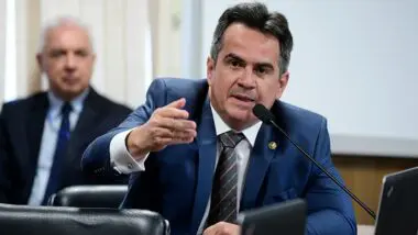 Condicionante: Senador Ciro Nogueira (PP-PI), em sessão no Senado Federal. O presidente do PP diz que o partido só apoiará o candidato à Presidência em 2026 que prometer indulto a Bolsonaro.