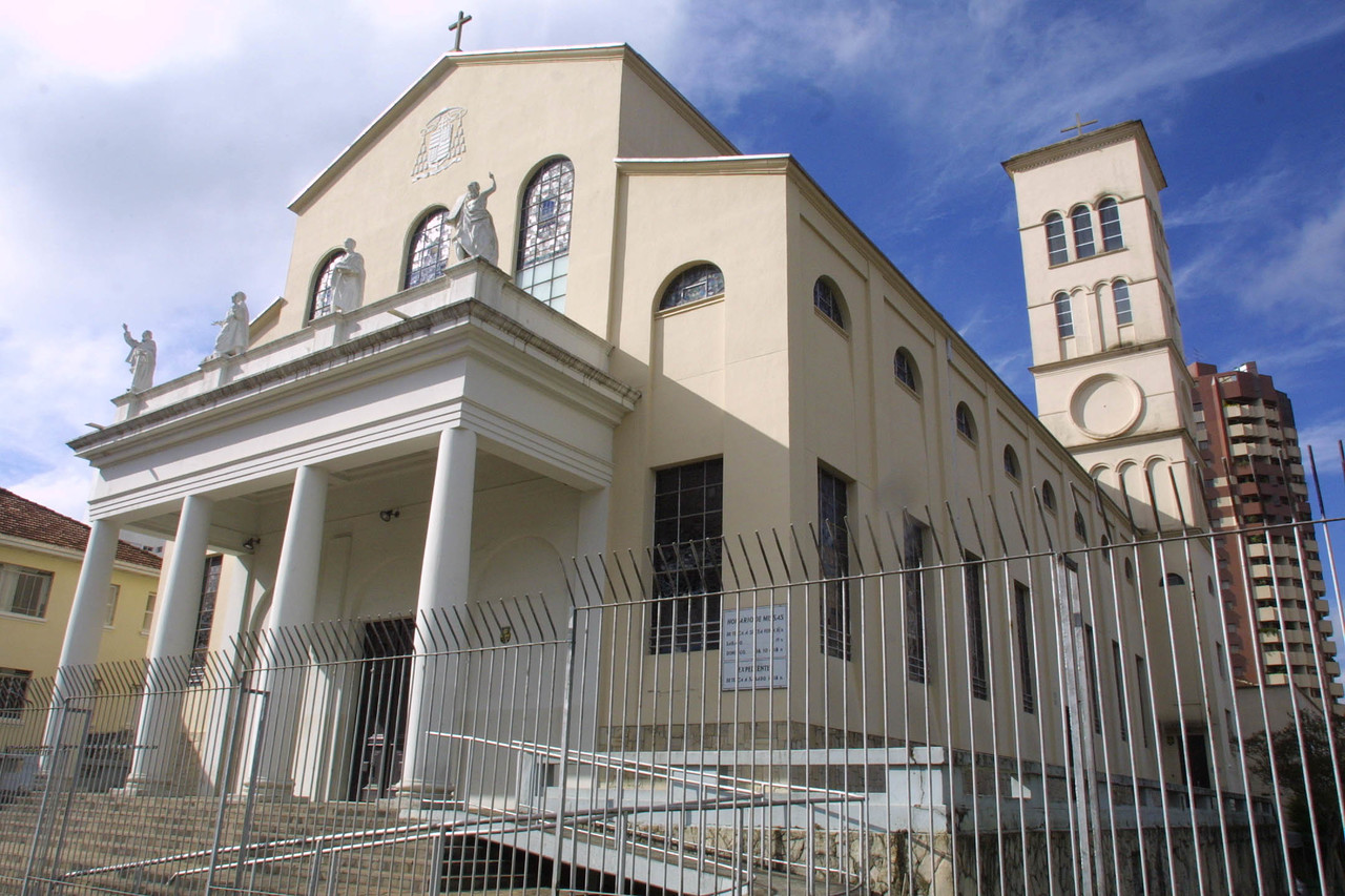 A paróquia São Francisco de Paula, em Curitiba, para onde vigília de oração por Jair Bolsonaro havia sido marcada na semana passada.