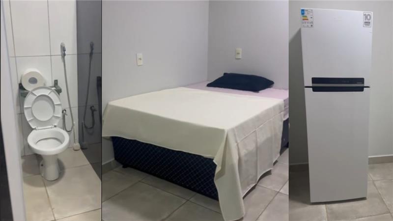 Papudinha, segundo o STF, possui uma área total coberta de 54,76 m², com quarto, banheiro, lavanderia, cozinha, sala e área externa de 10 m²